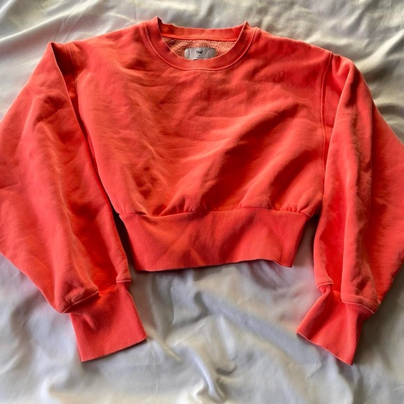 TNA cozy fleece cropped crewneck sweater - Picture 1 of 4